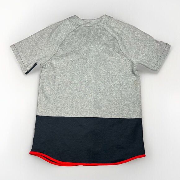 Nike AV-15 Jersey Mens L Gray Full Zip V-Neck Fleece Baseball Style Y2K Sporty - Picture 3 of 15